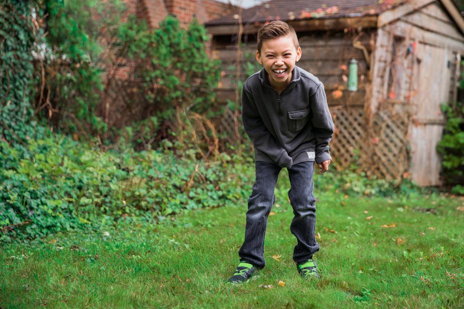 an image of a child laughing